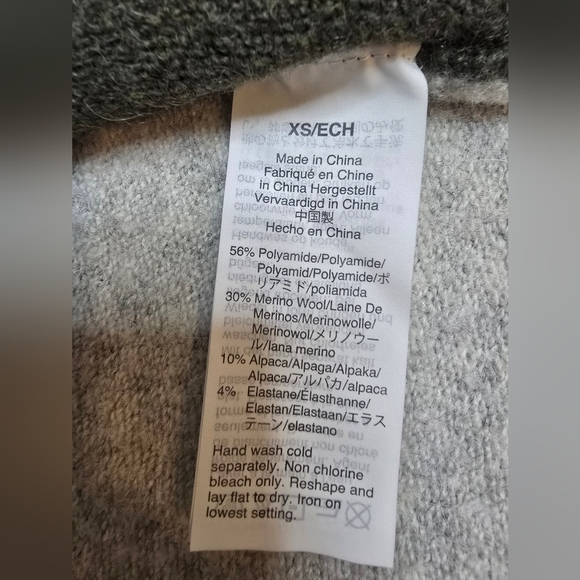 Madewell 30% Merino Wool 10% Alpaca Colorblock Crewneck Sweater Sz XS - Picture 6 of 10